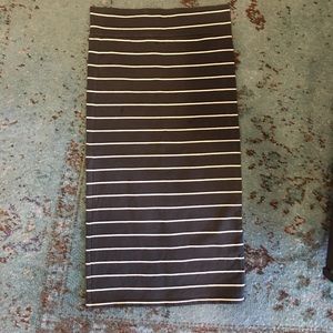 Aerie bodycon striped skirt (blue/white) - size xs
